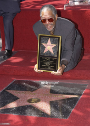 Morgan gets awarded with a star on Hollywood Walk Of Fame