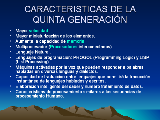 Quinta generación de ordenadores.