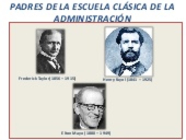 Escuela clásica (Frederick Taylor y Henry Fayol)