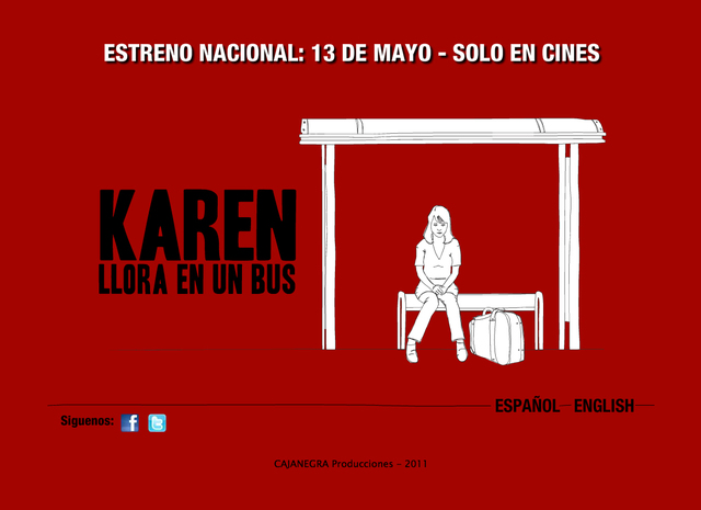 Karen llora en un bus