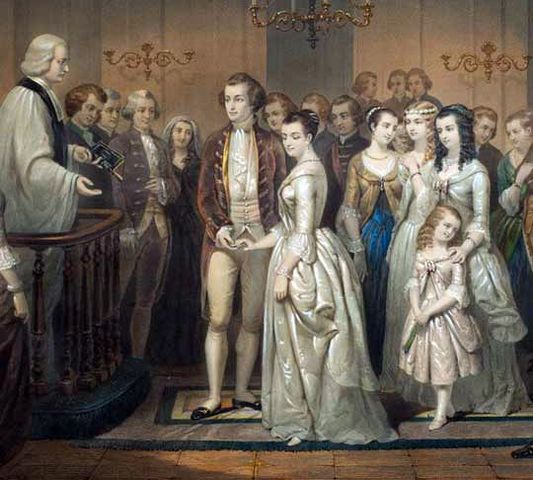 ME-George Washington marries Martha Custis