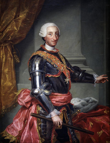 Carlos III rei de España. 1759