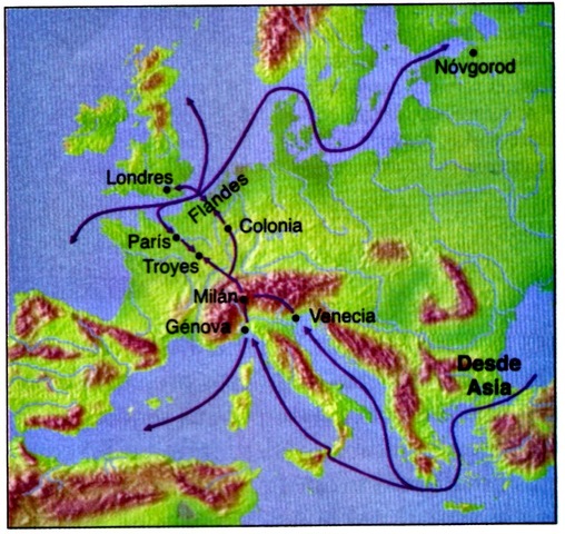 Comercio entre Eu. occidental y medio oriente