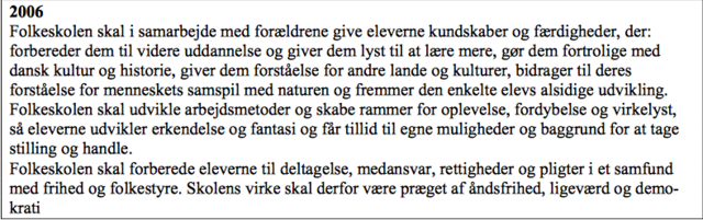 Folkeskolens formålsparagraf