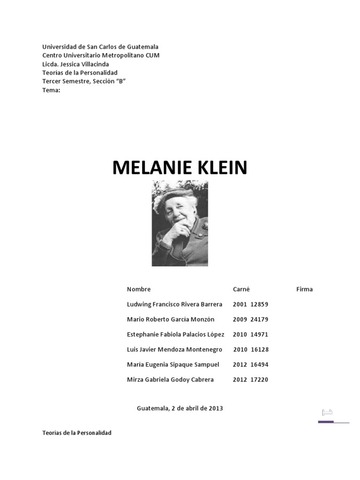 El desarrollo de un niño.