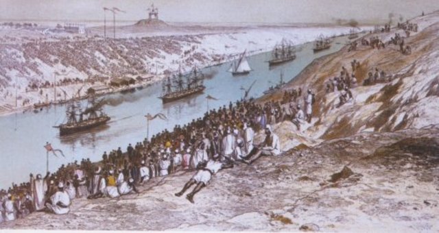 Apertura del canale di Suez (fra Mediterraneo e mar Rosso)