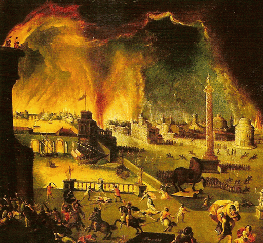 Fire destroyed much of Rome