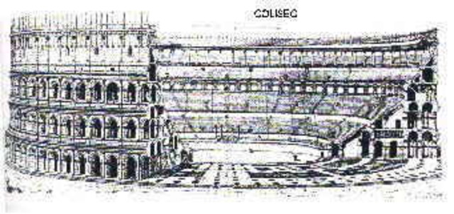 The Roman Emperor Vespasian and his son Titus constructed the Roman Colosseum