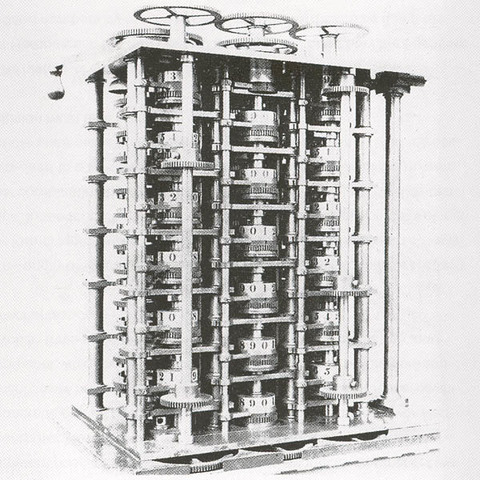 Charles Babbage invento  a máquina diferencial de Babbage