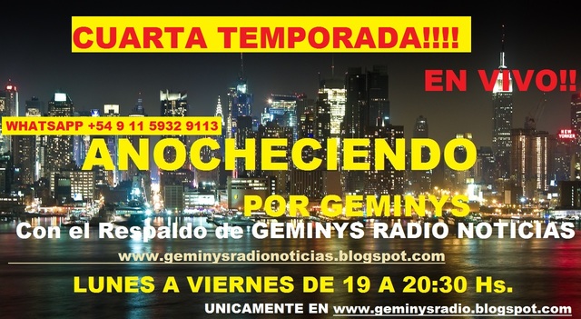 CUARTA TEMPORADA DE "ANOCHECIENDO POR GEMINYS"