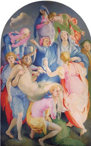 Trasporto di Cristo, Pontormo, Cappella Capponi in S.Felicita