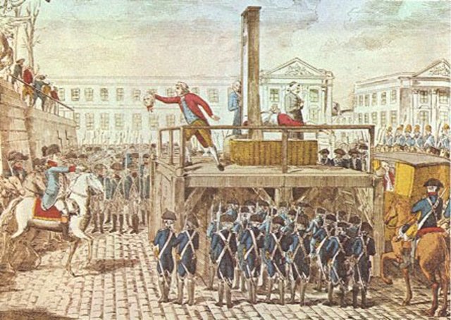 King Louis XVI beheaded