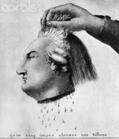 King Louis XVI beheaded