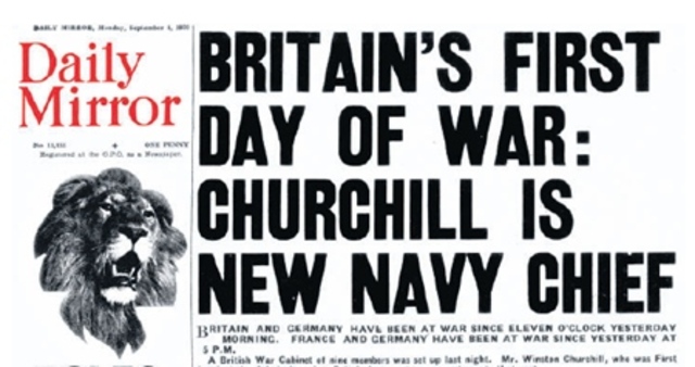 Great Britain declares war on Germany