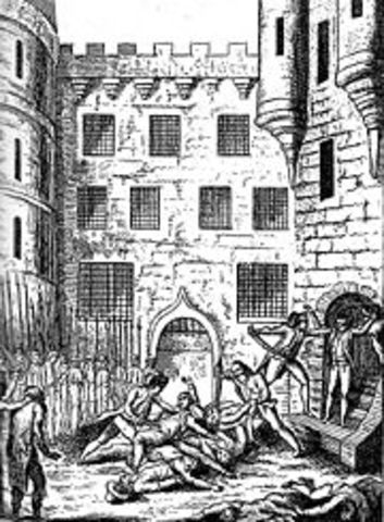 September 2,  1792: Danton instigates the massacre of about 1,200