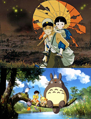 La Tumba de las Luciérnagas y Mi Vecino Totoro.
