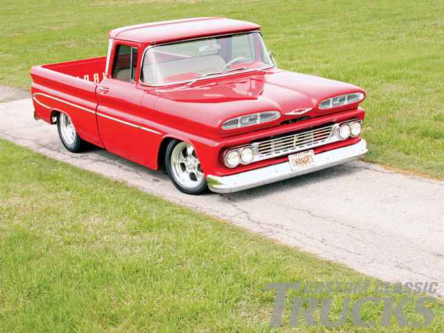 The 1960 model chevy truck.