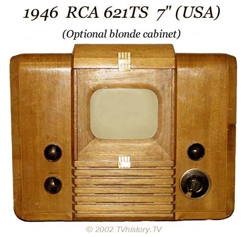 RCA demonstrates an all-electronic color television system in 1946.