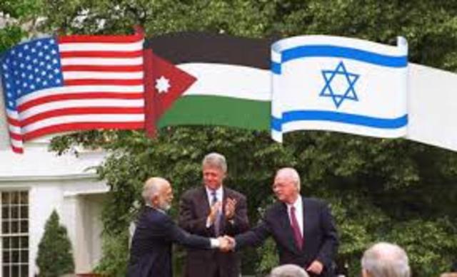Israel and Jordan sigh a peace treaty