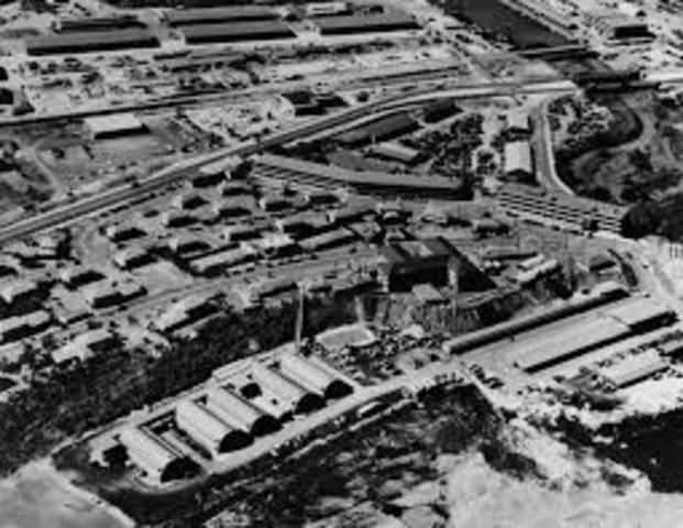 US builds naval base at Pearl Harbor