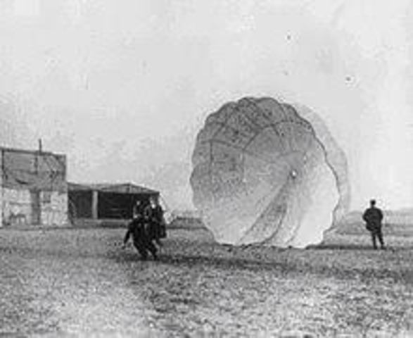 First Recorded Parachute Jump