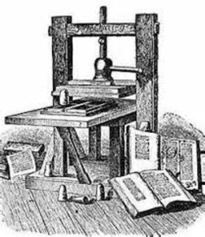 Johannes Gutenburg Invents Printing Press