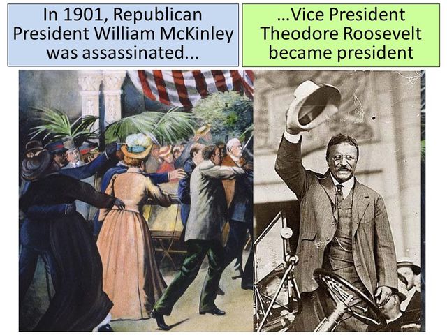 theodore roosevelt becomes president after mckinley is assassinated