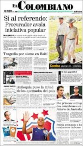PRIMERAS EDICIONES A COLOR-Periódico el Colombiano
