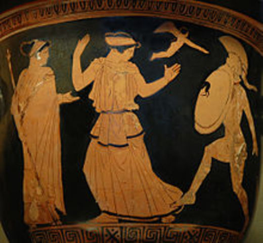 Menelaus finds that Helen is gone