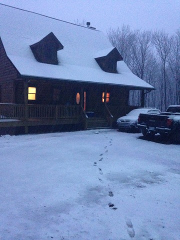 Fui a las montanas y vi llueva por la primera vez.