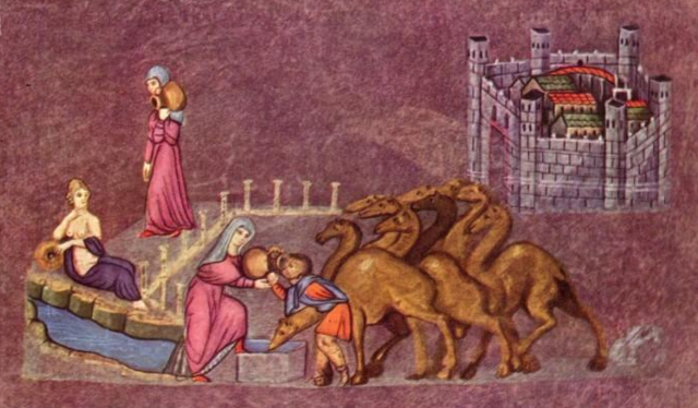 Rebecca and Eliezer at the well