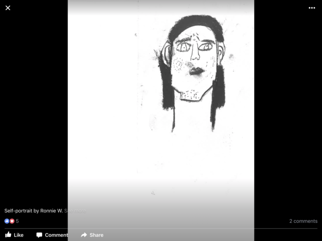 Post On Facebook Of Self Portraits Of Patients - Ronnie W.