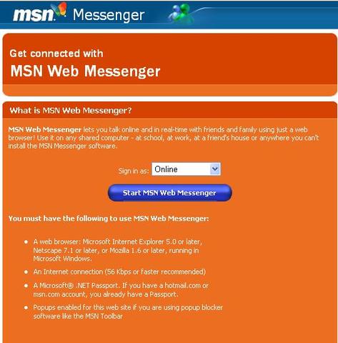 MSN Web Messenger