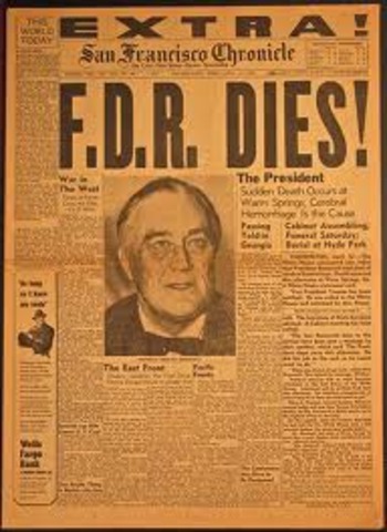 FDR Dies, Truman becomes President
