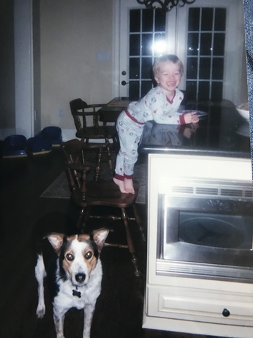 Tuve mi primer perro.