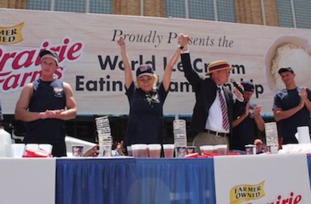 most ice cream eaten at one time