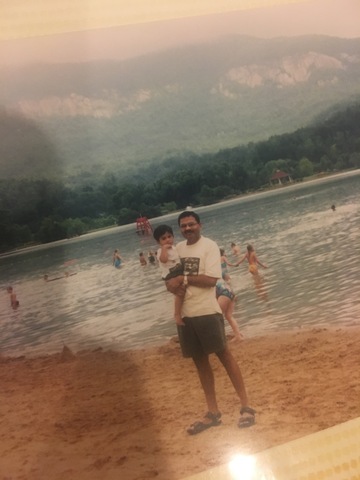 La primera vez que viajamos a la playa.