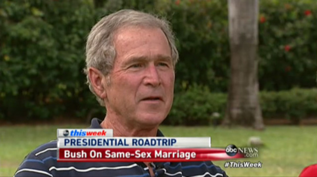 President Bush Announces His Opinion
