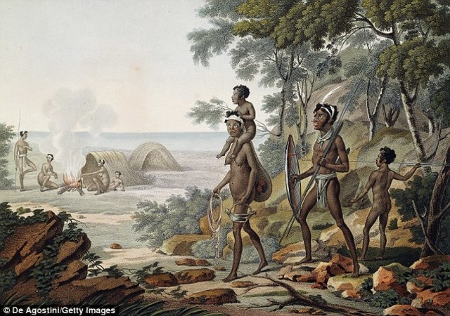 Arrivals of Aboriginal people in the continent.