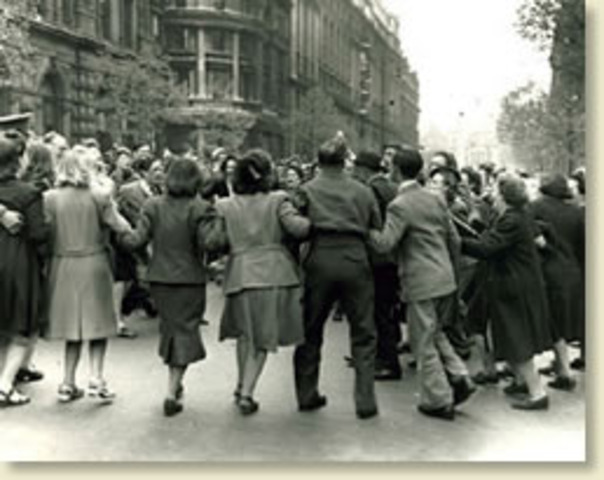 VE Day is declared