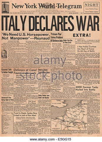 Italy Declares War on Germany(Austria-Hungary)