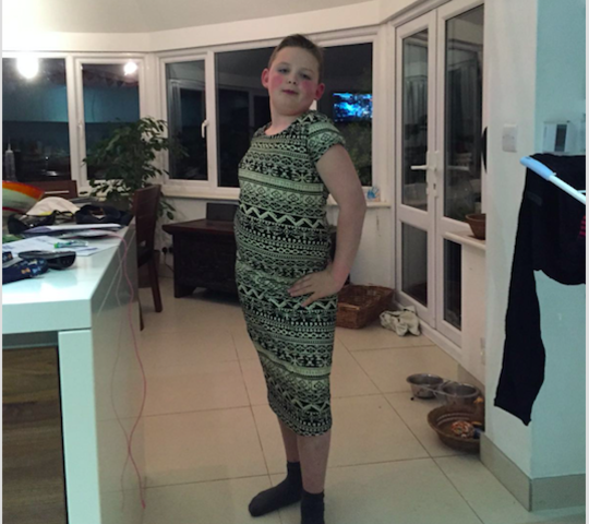 The first time I wore a dress (it was World Book Day!)