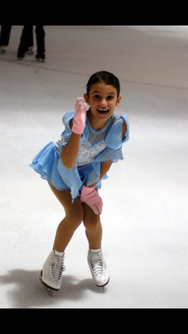 Empecé patinar sobre hielo.