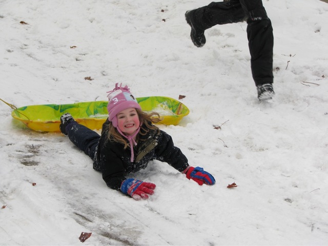 Jugué en nieve por primera vez.