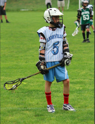 Yo jugé en mi primera lacrosse partido.