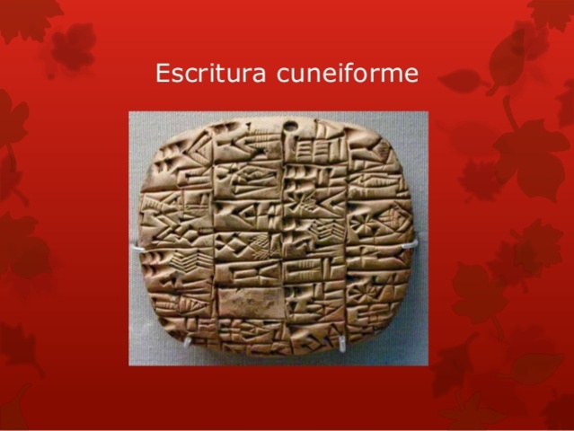 ESCRITURA CUNEIFORME 3500 - 3000 a. C.