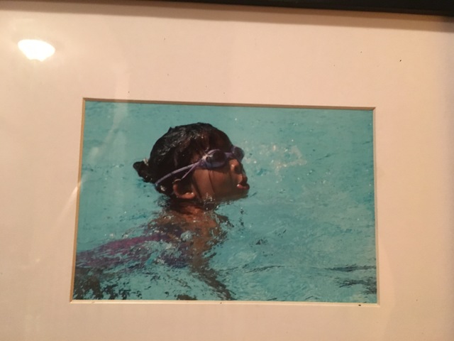 Yo compiti en mi primer reunion a nadar.