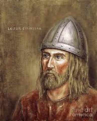North America-Leif Eriksson the son of Erik The Red reaches North America