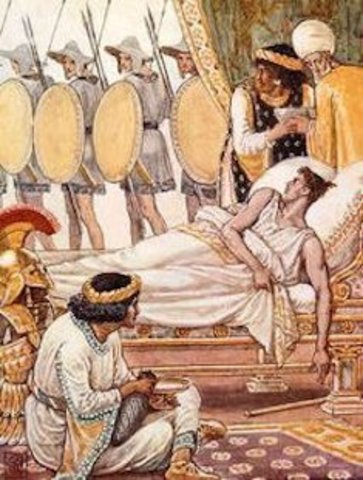 Alexander the Great dies in Babylon, Iraq