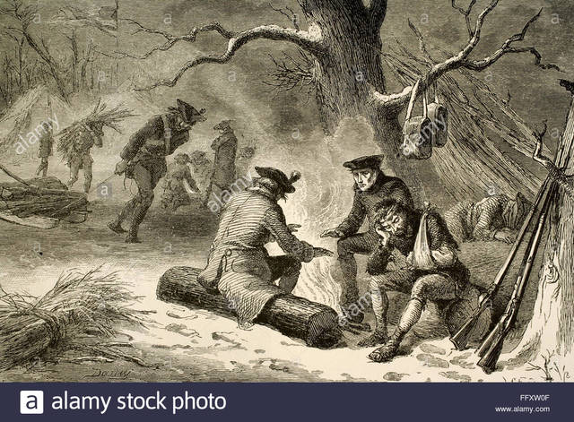 Continental Army wintering at Valley Forge